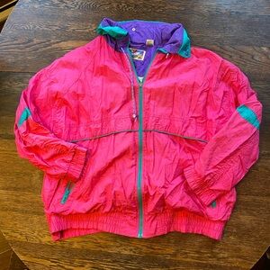 VINTAGE Neon Pink Windbreaker